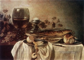 古典的な静物画 Painting - 朝食の静物画ピーテル・クラース